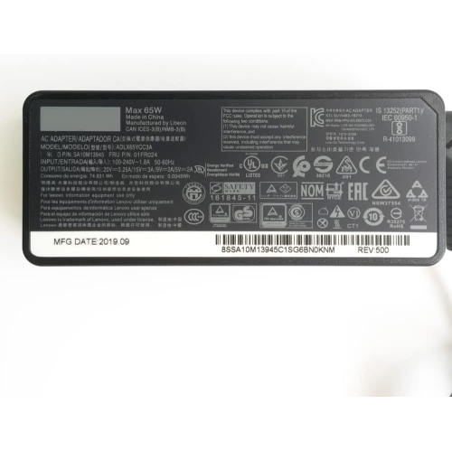 65W USB-C Power Adapter Charger Fit for Lenovo ThinkPad X1 Carbon 5th 6th 7th 8th Gen, X1 Yoga 2nd 3rd 4th 5th, X1-Tablet 2nd 3rd Generation Laptop