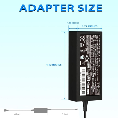 65W AC Adapter Fit for Acer Laptop A11-065N1A A18-045N2A N20C5 N15Q8 N15Q9 N16P1 PA-1650-80 Chromebook CB3-532 CB3-111 CB3-131 CB3-431 CB5-571