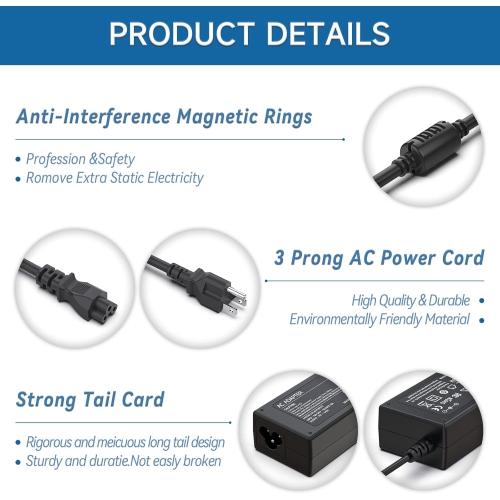 65W N15Q9 N15Q8 19V 2.37A Laptop Charger for Acer Aspire 1 3 5 R15 Charger N16P1 N20C5 Slim A515-54 Chromebook C720 C738T C740 Spin 1 3 5 Swift 3 AC