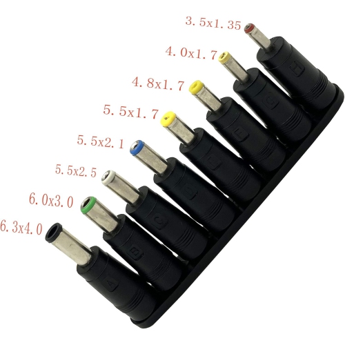 DC Power Plug Charging Connector DC Power Adapter Kits, 8-in-1 Universal 5.5 x 2.1 Female Power Supply Adapter Kits,Used for Notebook Computers,