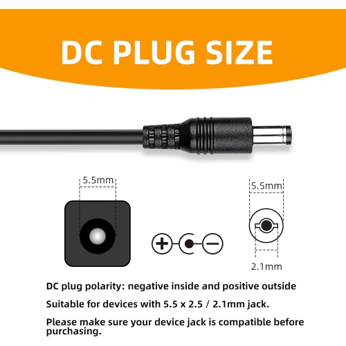 9 V – Adaptateur d'alimentation pour pédale de guitare ME-25 ME-50 B ME-70 ME-80 BR-80 BR-600 DB-88 GT-1 GT-10 GT-100 DS-1 RC-1 RC-3;