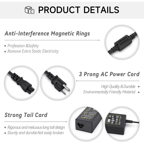 19V AC Adapter Charger for LG Electronics 19 20 22 23 24 27 32 LED LCD Monitor Widescreen HDTV 24M47H-P 24MP55HQ Samsung 32 A4819-FDY UN32J400