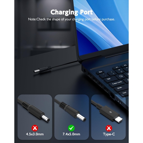 90W Laptop Charger for Dell Latitude E6440 E5440 E5550 E6420 E7470 E5470 E5430 E7450 E6220 E6230 E6320 E6330 E6400 E6410 E6430 E6440 E6500 E6510