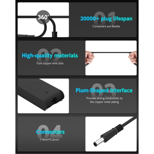 90W Laptop Charger for Dell Latitude E6440 E5440 E5550 E6420 E7470 E5470 E5430 E7450 E6220 E6230 E6320 E6330 E6400 E6410 E6430 E6440 E6500 E6510