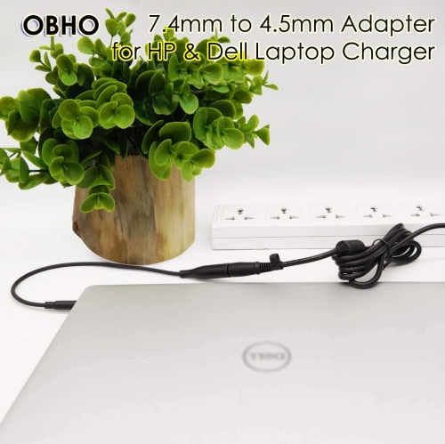 DOLAER  7.4MM to 4.5MM Connector for Laptop Charger Adapter for Dell And Dell Charger Tip Converter for Dell Xps Latitude Inspiron Chromebook