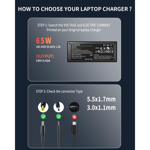 65 W – Chargeur pour ordinateur portatif Acer Aspire 3 5 A314 A315 A514 A514 A515 A517,A315-34 A315-58 A314-22 A515-57 A515-56 A515-54G A515-56