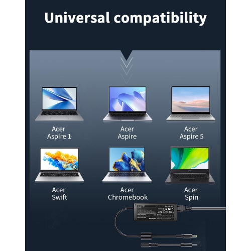 65 W – Chargeur pour ordinateur portatif Acer Aspire 3 5 A314 A315 A514 A514 A515 A517,A315-34 A315-58 A314-22 A515-57 A515-56 A515-54G A515-56