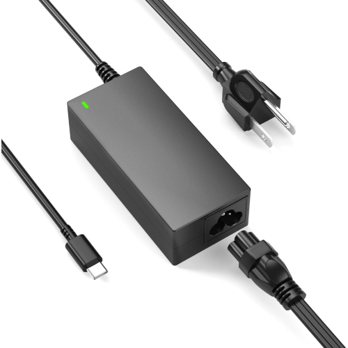 Image 1 de 7.. Universal 65&nbsp;W Chargeur USB-C pour portable Bloc d'alimentation Chromebook portatif de type C Adaptateur c.a. Cordon d'alimentation pour Asus