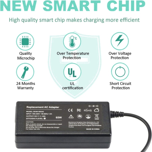 19V AC DC Adapter LCD Monitor Charger for Asus 22 23 24 27 VX238H VX238H-W VX228 VX228H VX248 VX248H Backlight LED G-SYNC Gaming Monitor MX279H