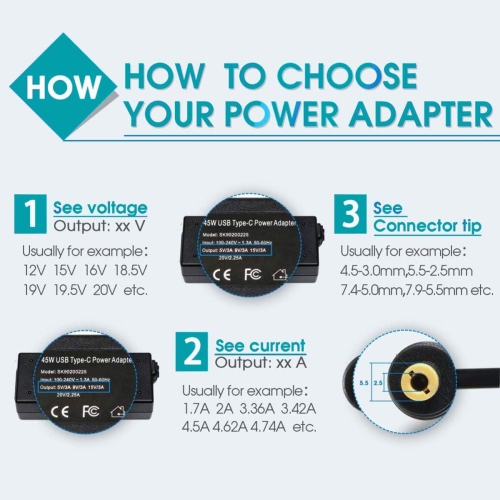 65W Laptop Adapter Power Charger for Toshiba Satellite C55 C655 C850 C50 L755 C855 L655 L745 P50 C855D C55D S55;Portege Z30 Z930 Z830;Satellite