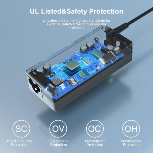 65W 45W Round Tip Charger for Acer Laptop - Fit for Acer ChromeBook 11 13 15, Aspire 1 3 5 A114-31 A114-32 A115-31 A315-21 A315-31 A315-41 A315-53
