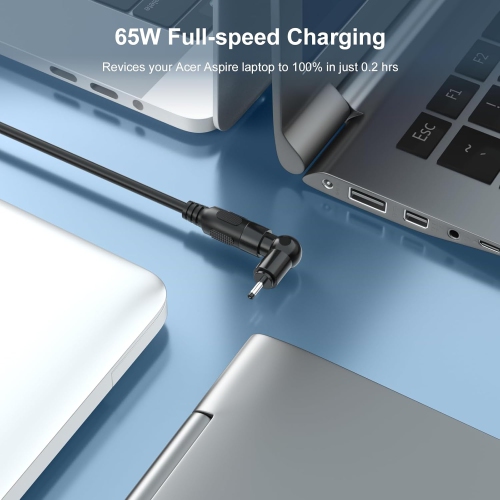 65W 45W Round Tip Charger for Acer Laptop - Fit for Acer ChromeBook 11 13 15, Aspire 1 3 5 A114-31 A114-32 A115-31 A315-21 A315-31 A315-41 A315-53