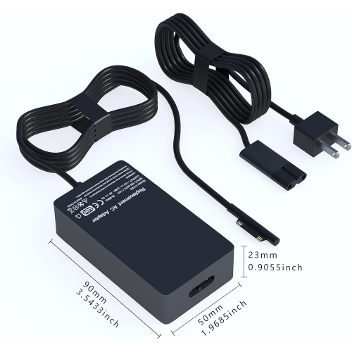 44W 15V 2.58A Surface Charger Power Supply AC Adapter Charger for Microsoft Surface Pro 8/7+/6/5/4/3 Laptop 3/2/1 Surface Go 2/1 with 5V 1A USB