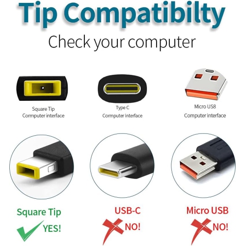 Charger for Lenovo ThinkPad T460 T460S T470 T470S T430 T440 T440S T450 T540P T560 E440 E450 E550 E560 G40 G50 Z50 L470 L460 L440 X270 X250 X240