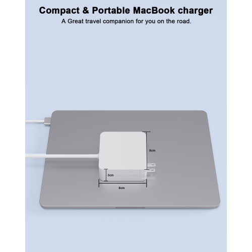 Mac Book Pro Charger,60W Magnetic T-Tip Power Adapter,Replacement for Mac Book Pro/Air 1425, A1435, A1502, A1466, A1436, A1465