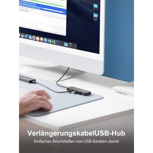 4-in-1 USB C to 4 Port USB 3.0 Adapter Data Extender Hub, High Speed USB C Splitter, Compatible with Laptop Thunderbolt 3 MacBook Pro M1 Air 2020,