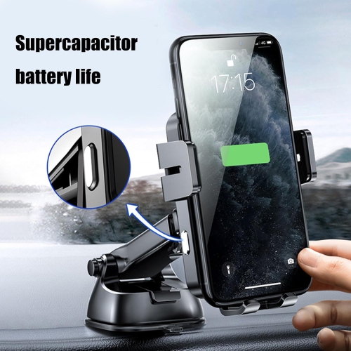 Wireless Car Charger, 15W Qi Fast Charging Car Charger Phone Holder Mount, Auto-Clamping Alignment Windshield Dashboard Air Vent Cell Phone Holder
