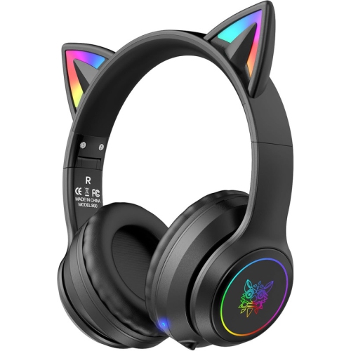 YOULIGHTS  Cat Ear Bluetooth Headphones \w Micphone for Kids & Adults, Led Light Up Wireless Hi-Fi Sound Quality, Over-Ear Headphones \w Volume
