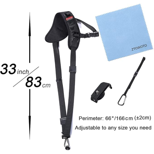 Bandoulière pour appareil photo Rapid Fire Bandoulière Courroie de cou Courroie à dégagement rapide et attache de sécurité pour appareil photo reflex