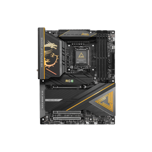 MSI MEG Z890 ACE w/ DDR5-9200(OC), LGA 1851, 5x M.2 Slots, 10G LAN, Wi-Fi 7, Bluetooth 5.4, Black