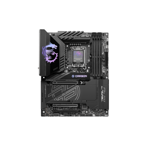 MSI MPG Z890 CARBON WIFI w/ DDR5-9200(OC), LGA 1851, 5x M.2 Slots, 5G LAN, Wi-Fi 7, Bluetooth 5.4, Black