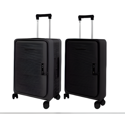 Festive Bundle - Set of 2 20" Carryon Travlr's Bubble Foldable/Collapsible 100% PP Hardside Lightweight Cabin Luggage With TSA Lock and Mute Spinner