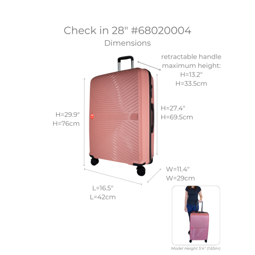 Cavalinho Colorful Check-in Hardside 28'' Luggage - Lilac