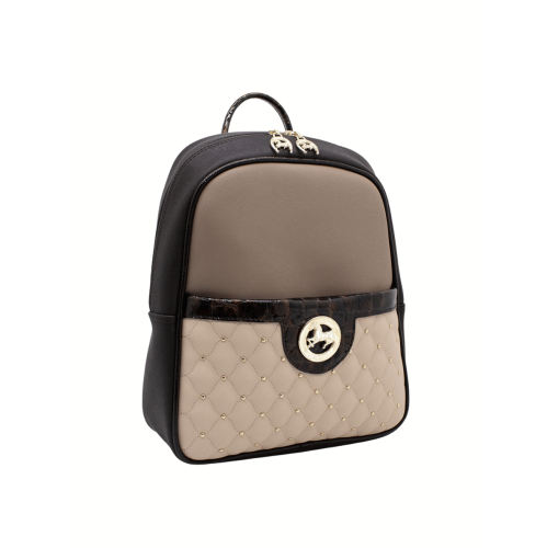Cavalinho Craft Backpack - Color Brown - Leather & Canvas