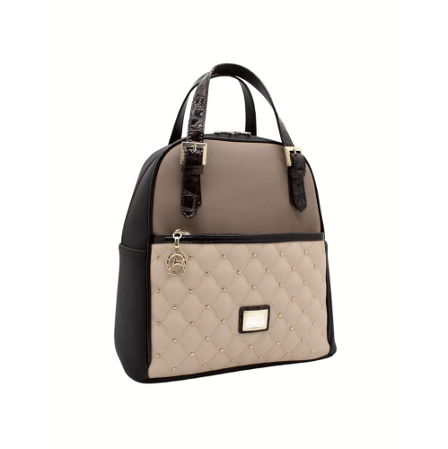 Cavalinho Craft Backpack - Color Brown - Leather & Canvas