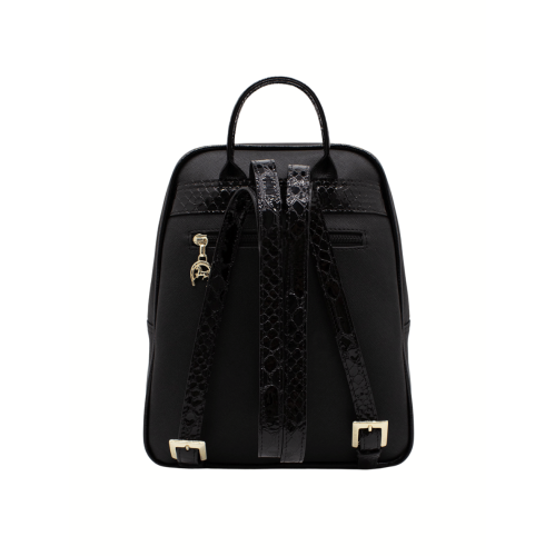 Cavalinho Craft Backpack - Color Black / White - Leather & Canvas