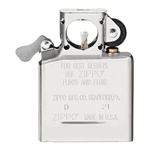 Zippo Chrome Pipe Lighter Insert Plus Six Bonus Flints and a Microfiber Cleaning Cloth