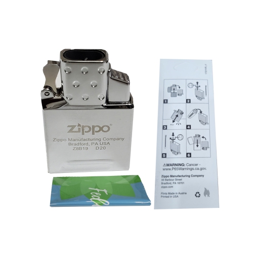 Zippo Double Torch Lighter Insert Plus Six Bonus Flints and a Microfiber Cleaning Cloth