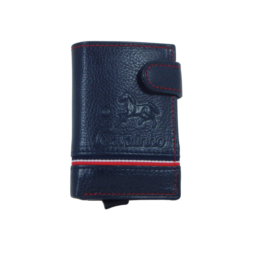 CAVALINHO  The Sailor Bifold Pop Up Slim Leather Cardholder Wallet - (28150022.22) - Rfid Protected In Navy