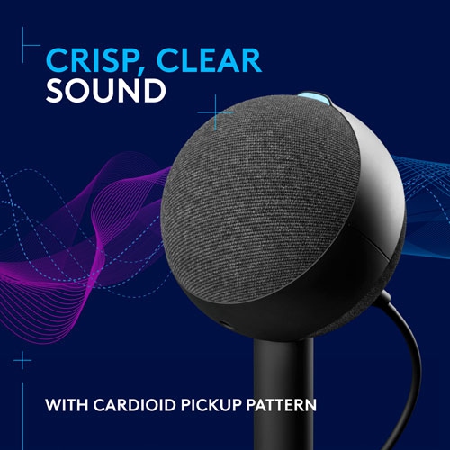 Logitech Yeti Orb Condenser LIGHTSYNC RGB Gaming USB Microphone - Black