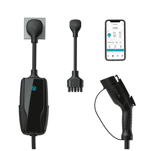Image 1 of 8.. Open Box - Pion Power Flex-AC 32A Level 2 Portable Smart Electric Vehicle Charger - Black