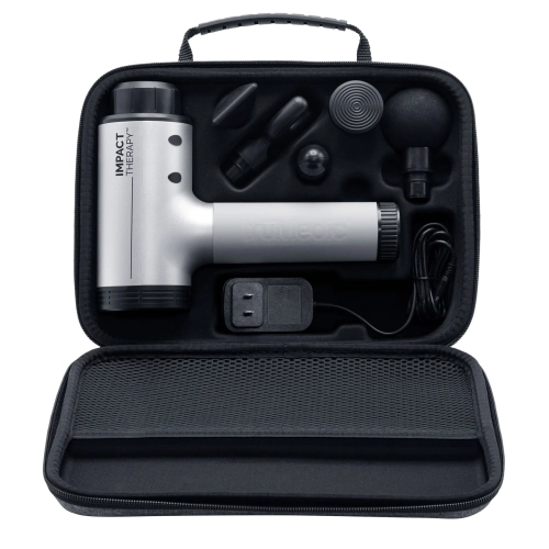 Open Box - truRelief Impact Therapy Device V2, 4 Massage Speeds, 5 Interchangeable Massage Heads, Cordless & Rechargeable