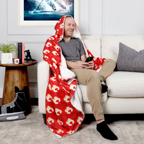 NHL Hooded Throw Blanket - 50" x 70" - Calgary Flames