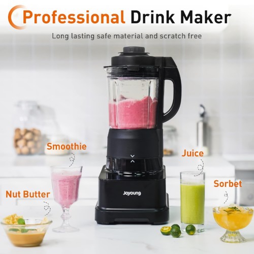 JOYOUNG Power Stand Blender, 1200W Smoothie Blender with LED Touchscreen, 8 Presets, Dishwasher Safe