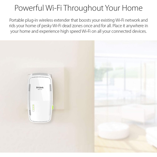 Refurbished- D-Link AC1750 Mesh Wi-Fi Range Extender- Cover up to 2000 sq.ft- Dual Band, MU-MIMO, Mesh, WPA3, Booster, Repeater, Access Point, Extend