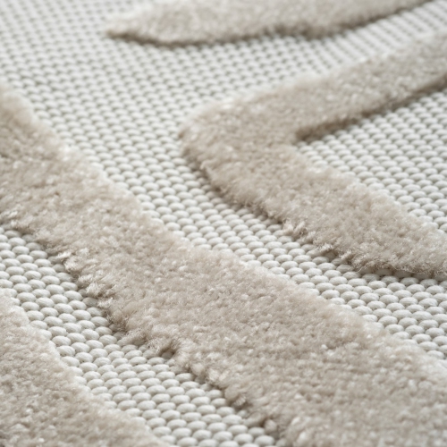 Rug Branch Alfombra Modern Abstract Indoor Outdoor Area Rug, Beige Cream