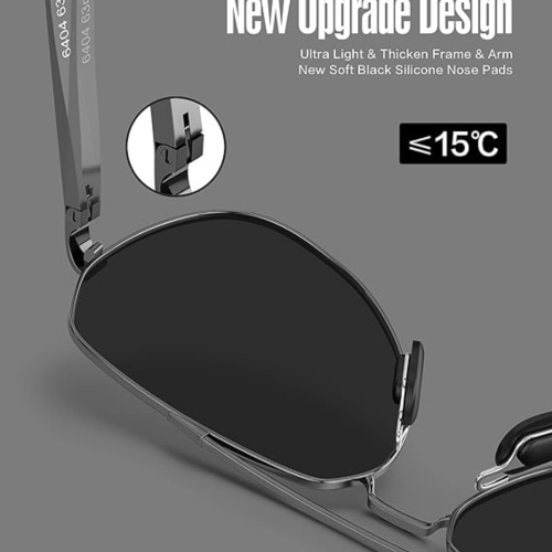 LUENX Trendy Aviator Polarized Sunglasses for Men Women, Metal Frame Sun Glasses UV 400 Protection Driving Fashion