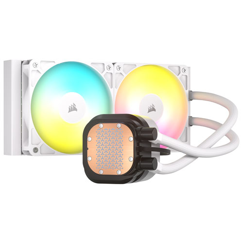 Système de refroidissement liquide pour processeur Nautilus 240 RS ARGB 120 mm de Corsair - Blanc