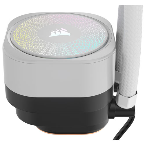 Système de refroidissement liquide pour processeur Nautilus 240 RS ARGB 120 mm de Corsair - Blanc