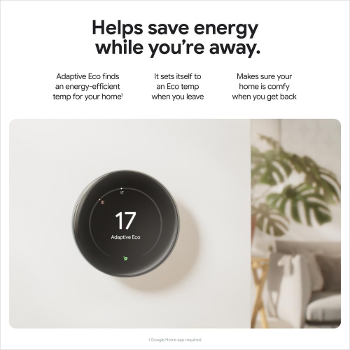 Thermostat intelligent Wi-Fi Nest Learning de Google - Argenté poli