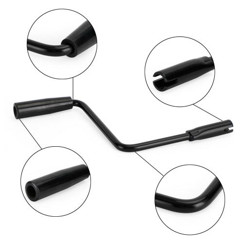 TOPTENG Pop Up Camper Crank Handle Black for Coleman/Fleetwood Pop Up Camper Canopy Rocker, Pop Up Camper Crank Handle Caravan RV Camping Canopy