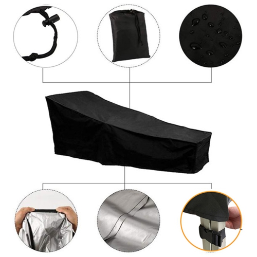 TOPTENG Outdoor Chaise Lounge Cover, Lounge Chair Covers Waterproof Patio Furniture Lounge Chair Cover, UV Resistant & Weatherproof