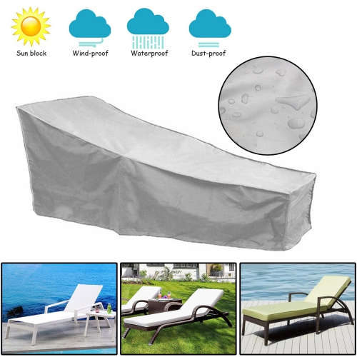 TOPTENG Outdoor Chaise Lounge Cover, Lounge Chair Covers Waterproof Patio Furniture Lounge Chair Cover, UV Resistant & Weatherproof