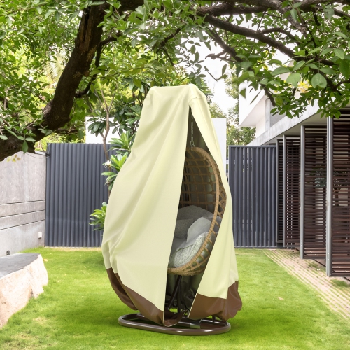 TOPTENG Patio Egg Chair Cover Hanging Outdoor Double Wicker Egg Swing Covers Waterproof