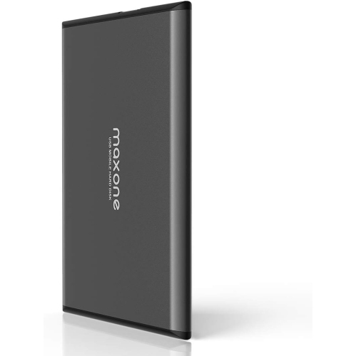Maxone 500GB Portable External Hard Drive, Ultra Slim USB3.0 HDD Storage Compatible for PC, PS4, Desktop, Laptop, Xbox One Charcoal