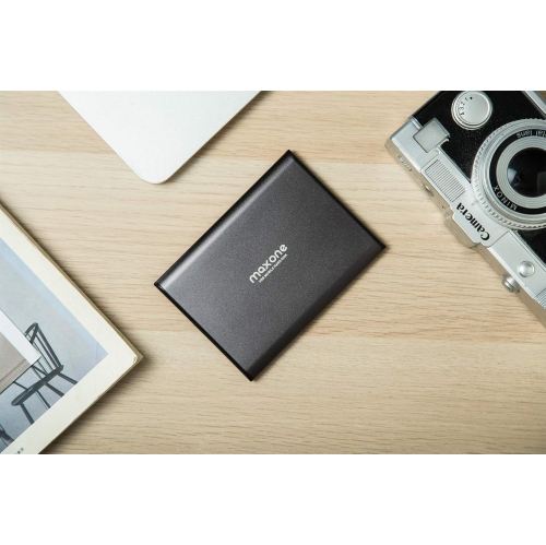 Maxone 500GB Portable External Hard Drive, Ultra Slim USB3.0 HDD Storage Compatible for PC, PS4, Desktop, Laptop, Xbox One Charcoal